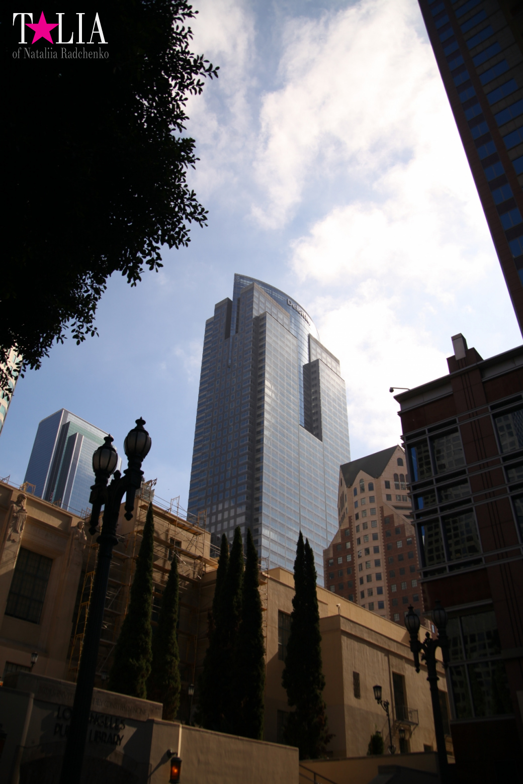 Даунтаун Лос Анджелеса + Знак LAX (Калифорния)